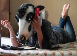Indian women wear cow masks to ask: are sacred cattle safer than us?