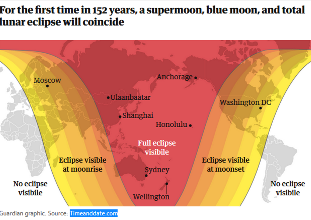 Super blue blood moon: when and where to see the rare lunar eclipse ...
