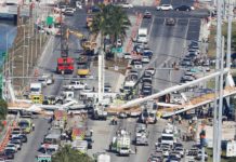 Miami foot bridge collapse leaves at least six people dead