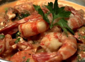 Shrimp Saganaki with Ouzo and Feta – Garides Saganak GreekFoodTv
